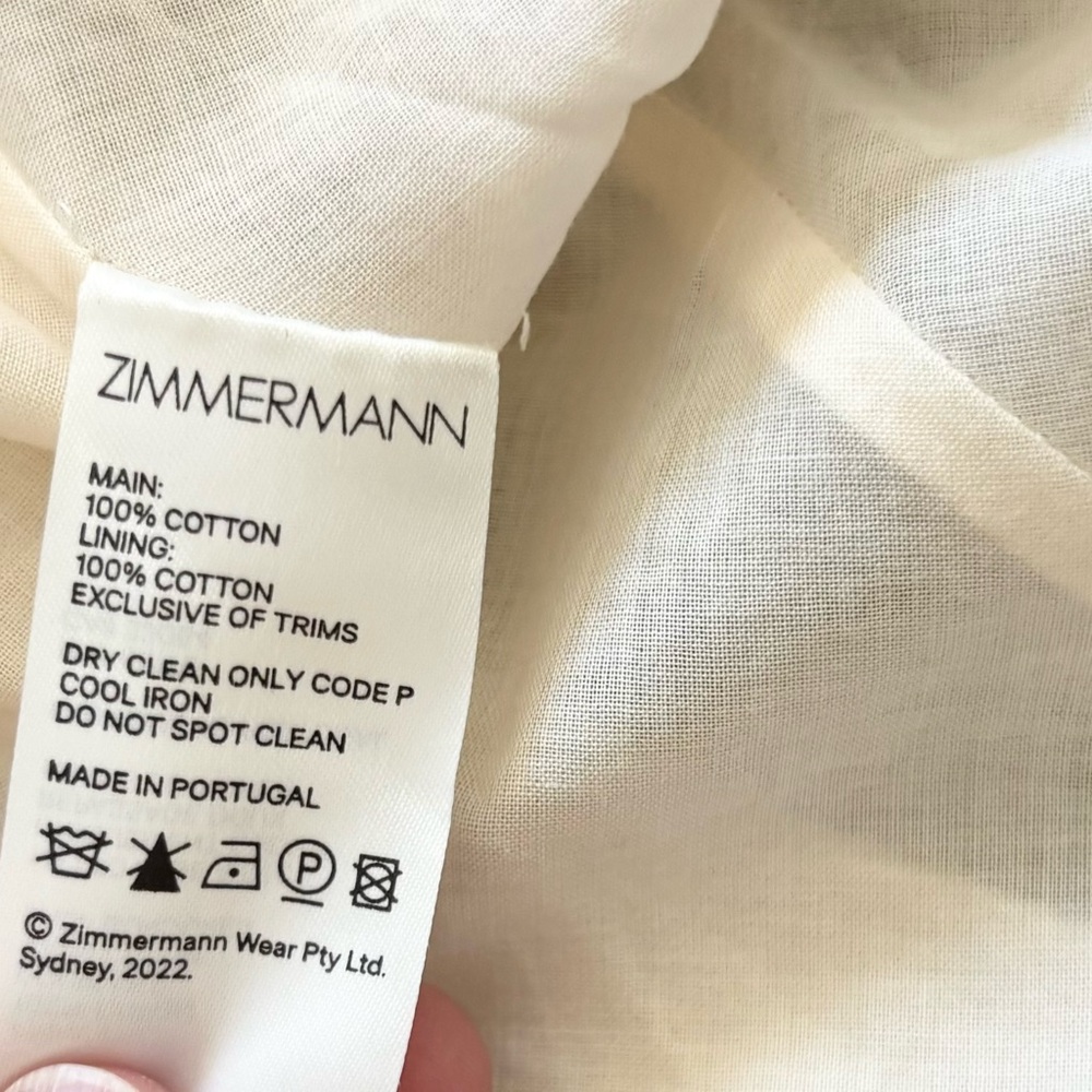 ZIMMERMAN Chintz Wrap Floral Cotton Minidress Size 2 Elegant Chic Artsy Flirty - Picture 6 of 9